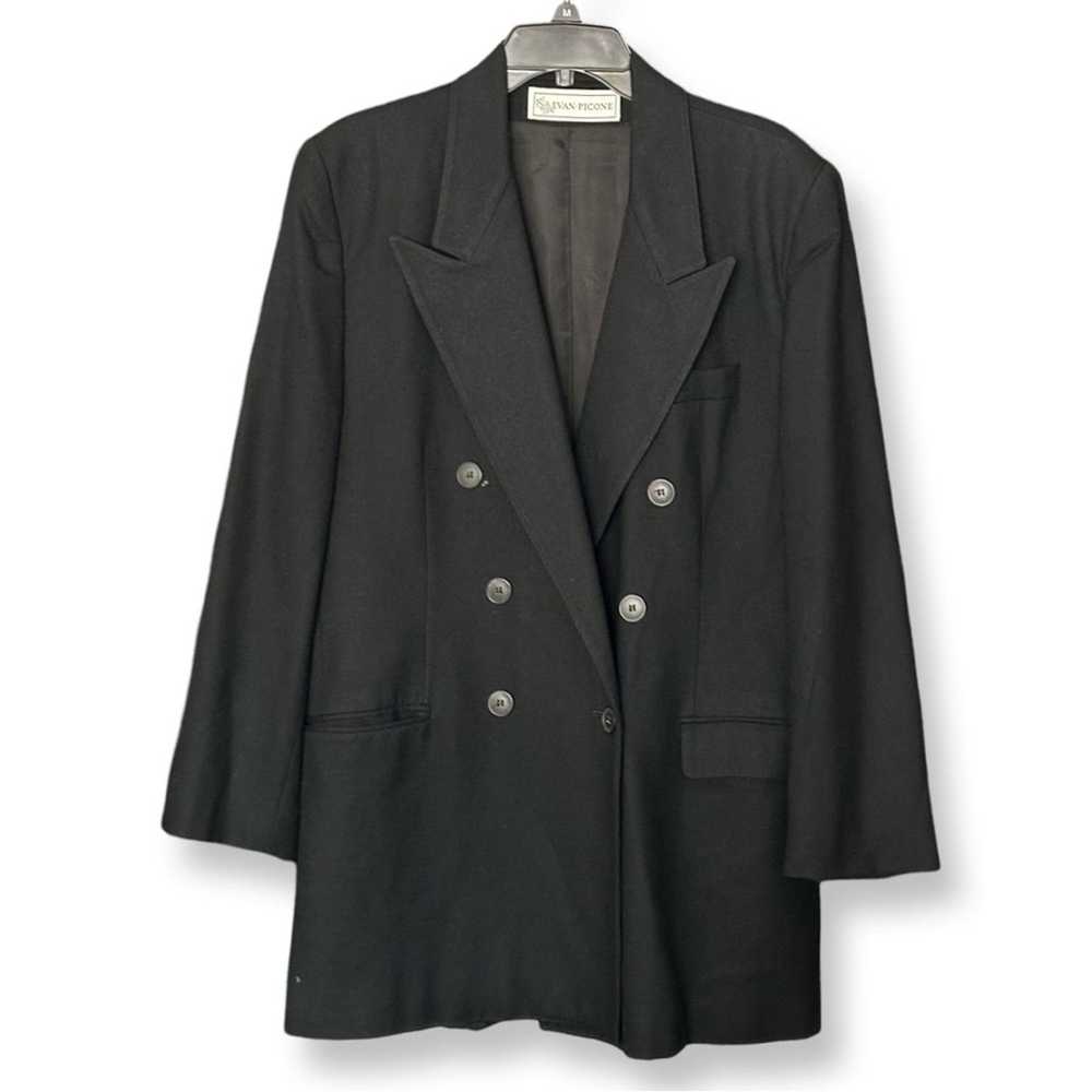 Evan Picone Evan Picone Vintage Wool Blazer With … - image 2