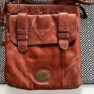 FOSSIL Genuine Leather Crossbody Bag Vintage VGUC