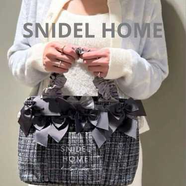 SNIDEL HOME Ribbon Tweed Bag Gray - image 1