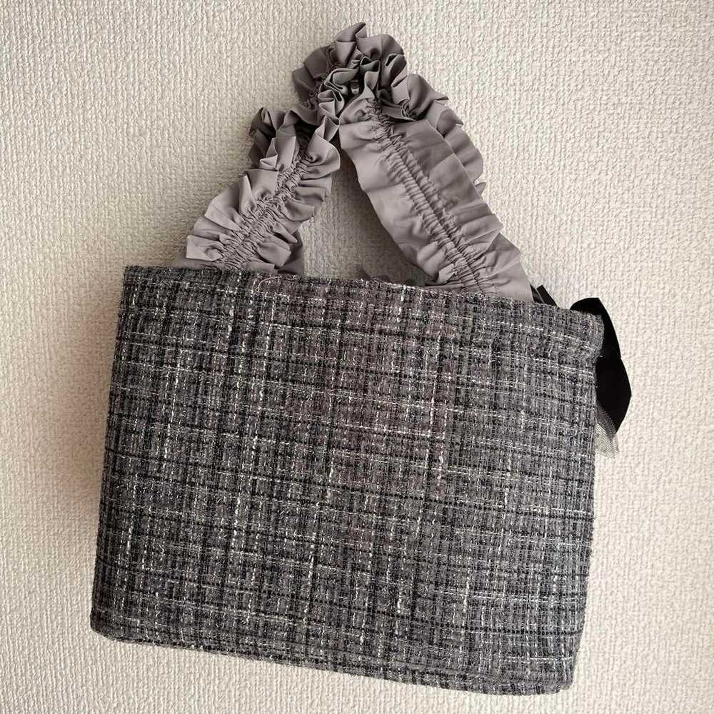 SNIDEL HOME Ribbon Tweed Bag Gray - image 5