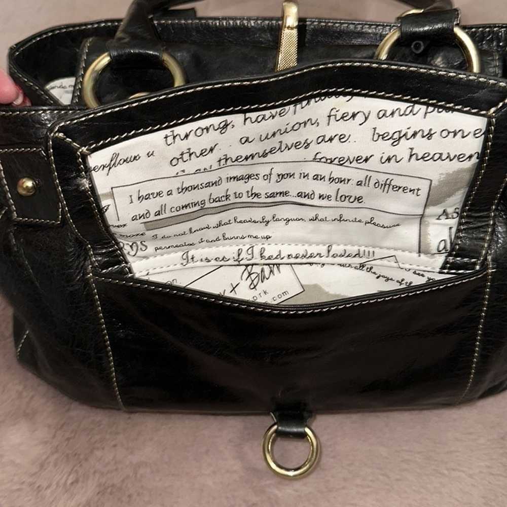 Adorable Black Leather Barr + Barr Vintage Purse - image 3