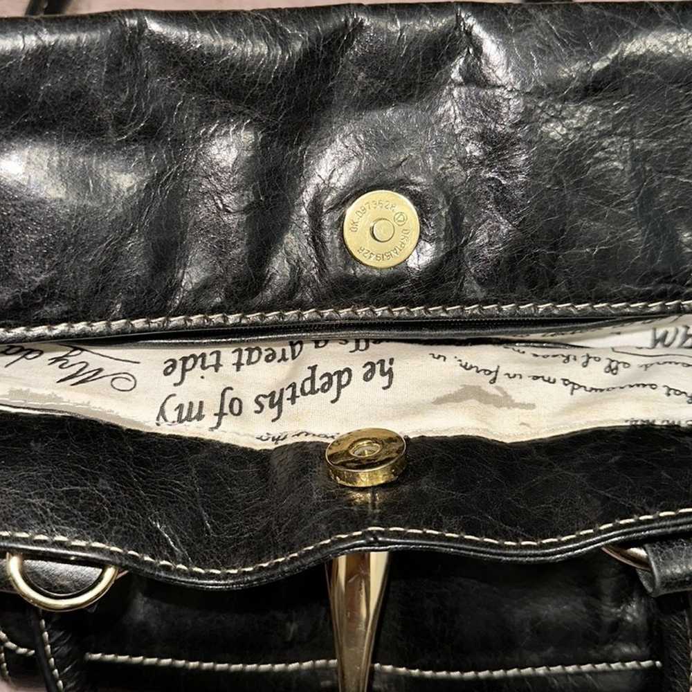 Adorable Black Leather Barr + Barr Vintage Purse - image 4