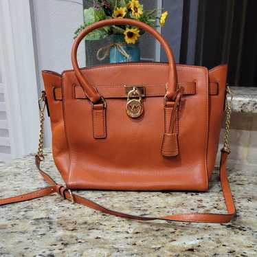 Michael Kors Orange Leather Tote Bag - image 1