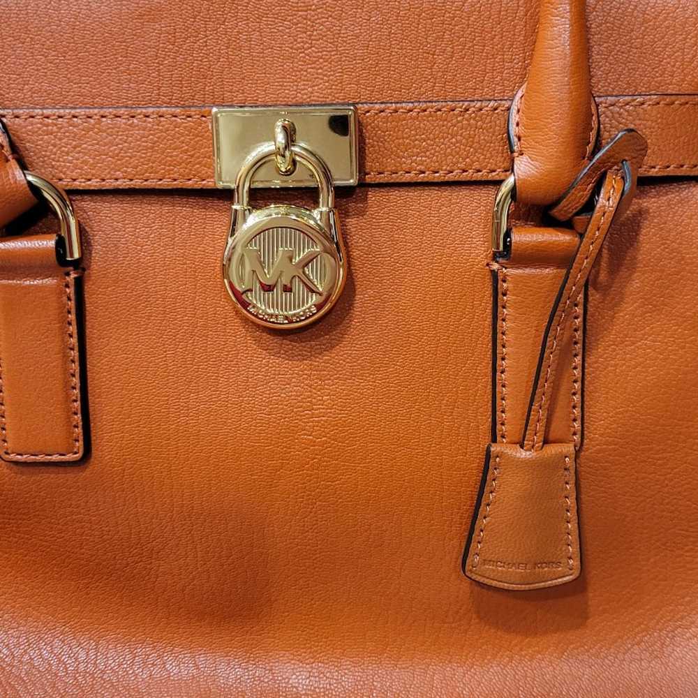 Michael Kors Orange Leather Tote Bag - image 2