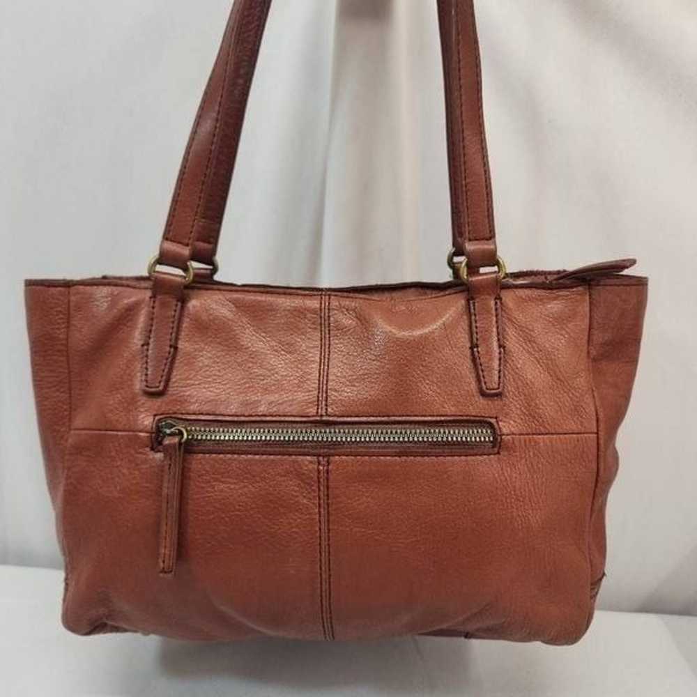 American Leather Brown Leather Medium Satchel Sho… - image 2