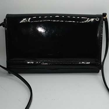 Vintage black patent leather pocketbook