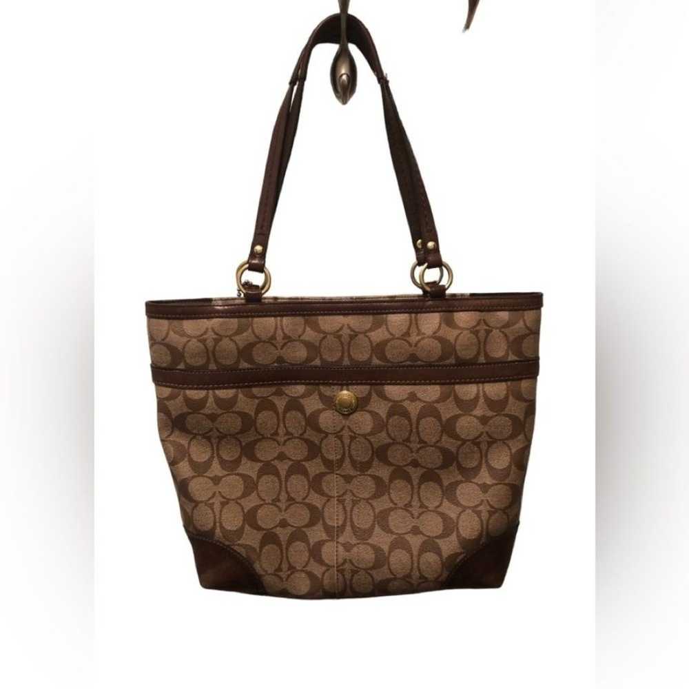 Coach Signature Coated Heritage 12358 Stripe Tote… - image 2