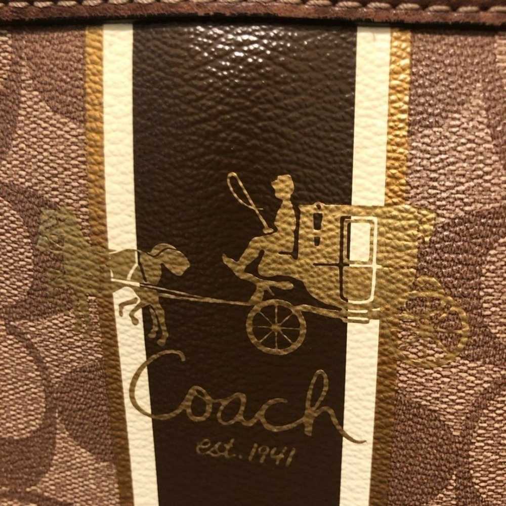 Coach Signature Coated Heritage 12358 Stripe Tote… - image 5