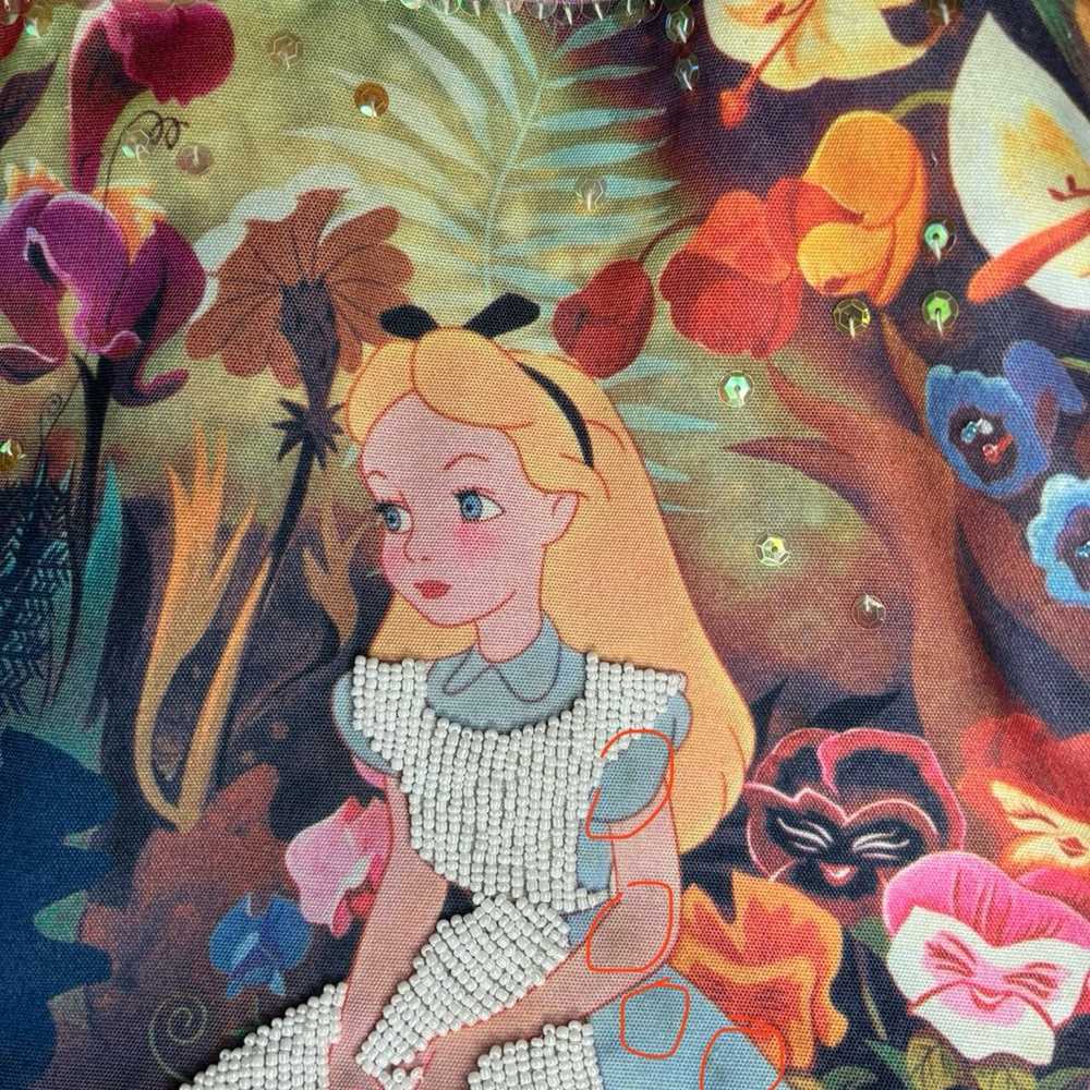 Vintage Y2K Alice in Wonderland Disney Sequin Bea… - image 4