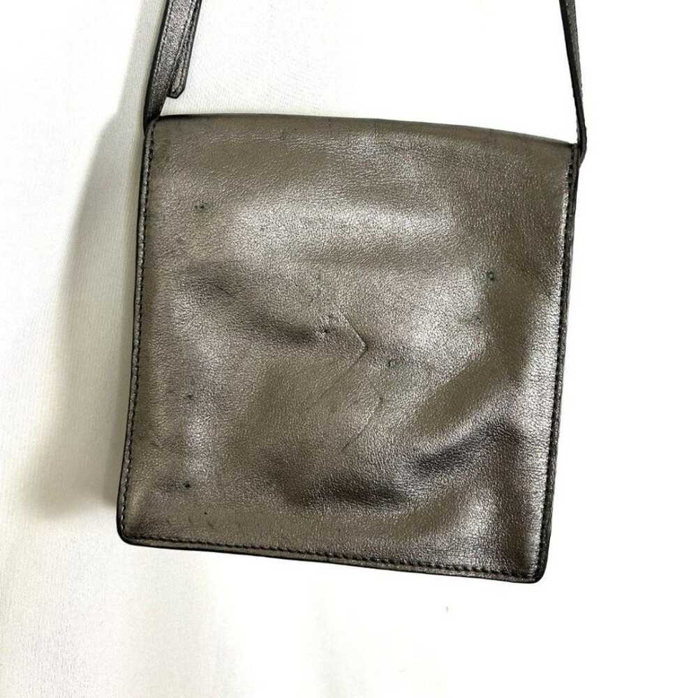 Jonathan Adler Silver Fox Leather Crossbody Bag (… - image 3