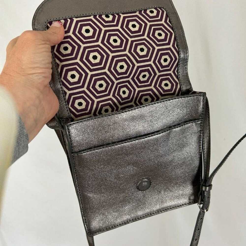 Jonathan Adler Silver Fox Leather Crossbody Bag (… - image 6