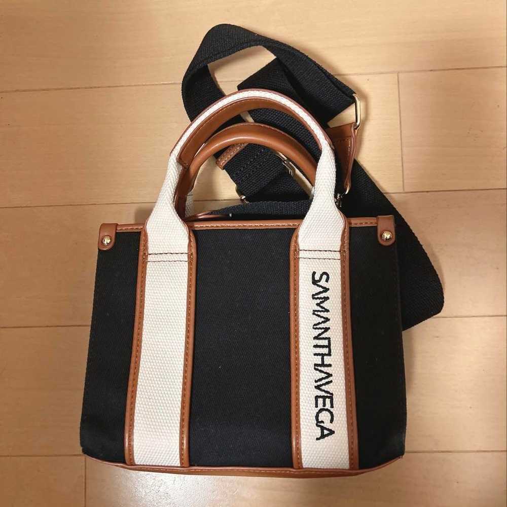 SAMANTHAVEGA Logo Tape Canvas Tote Bag (Mini) - image 4