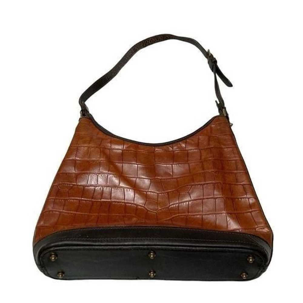 Vintage Dooney & Bourke Croc Embossed Leather Lg.… - image 3