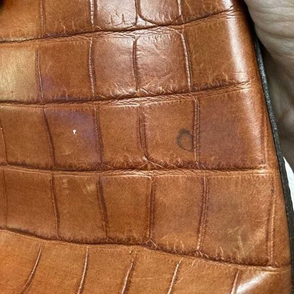 Vintage Dooney & Bourke Croc Embossed Leather Lg.… - image 6