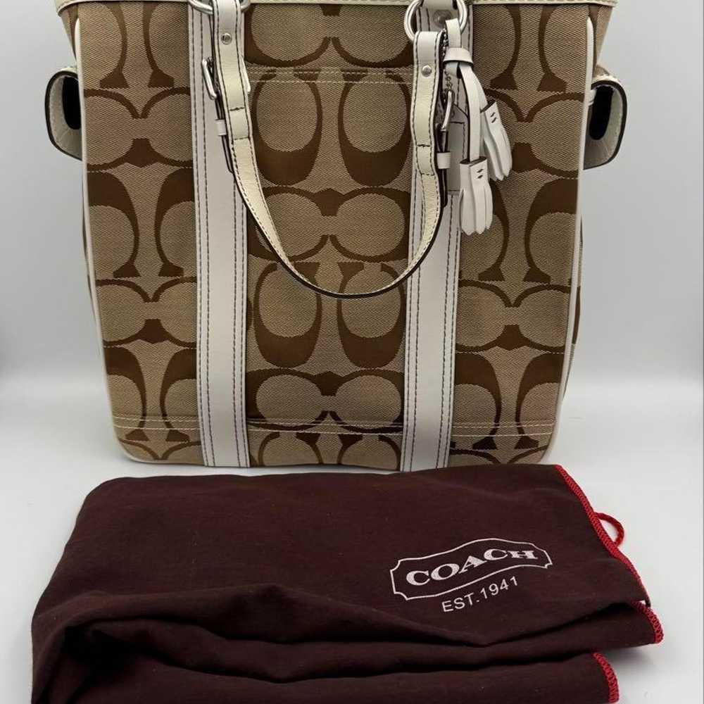 COACH Handbag Tote Bag Signature Pattern - image 1