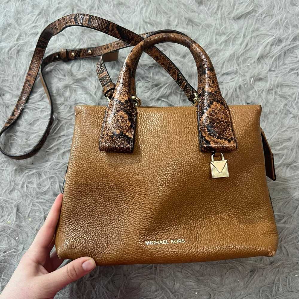 Michael Kors brown medium crossbody - image 1