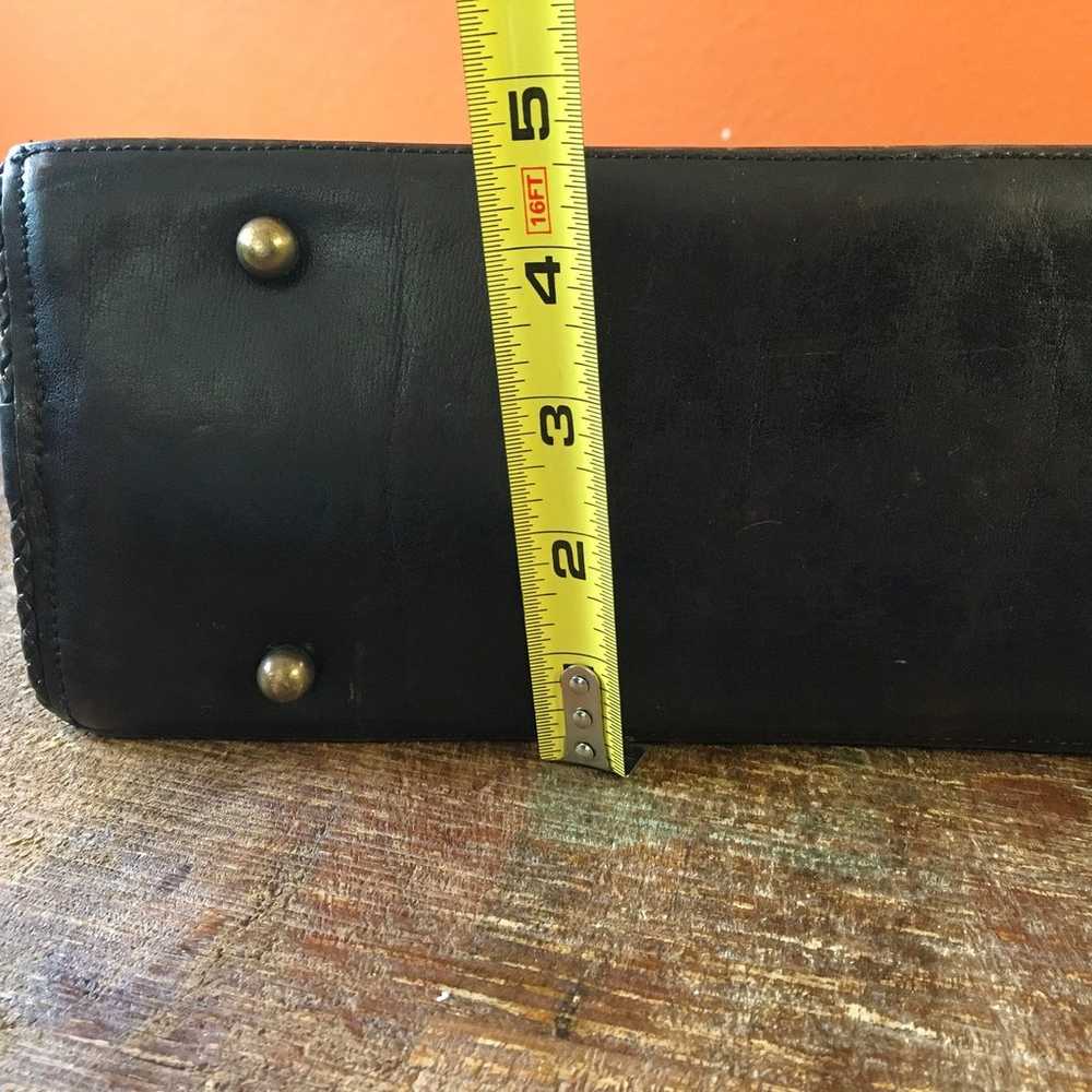 Brahmin Vintage Black Brown Leather Handbag Purse… - image 10