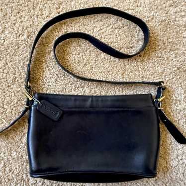 Vintage Coach Equestrian Black Leather Handbag