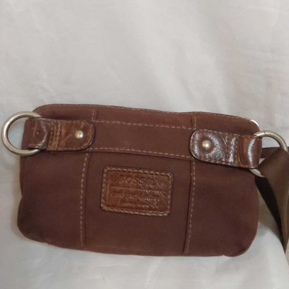 FOSSIL VINTAGE BROWN LEATHER/ BODY/FUNNY / PACK/ … - image 4