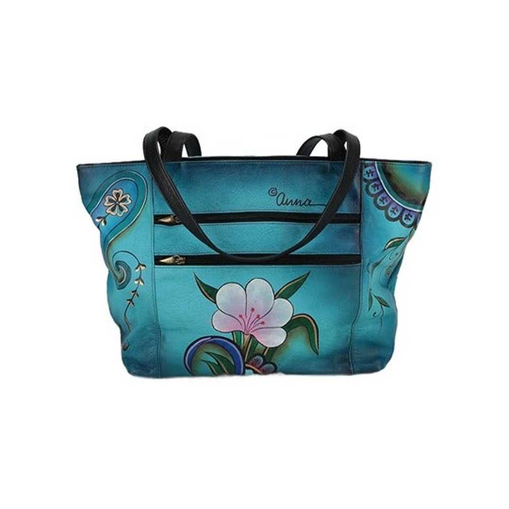 Beautiful Teal & Pink Anuischka Tote Excellent Co… - image 3