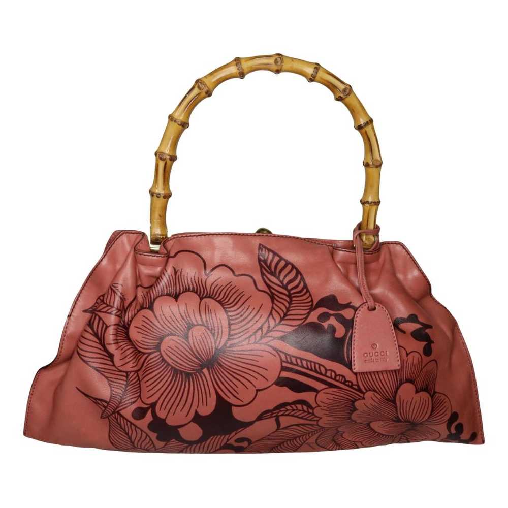 Gucci Bamboo leather handbag - image 1