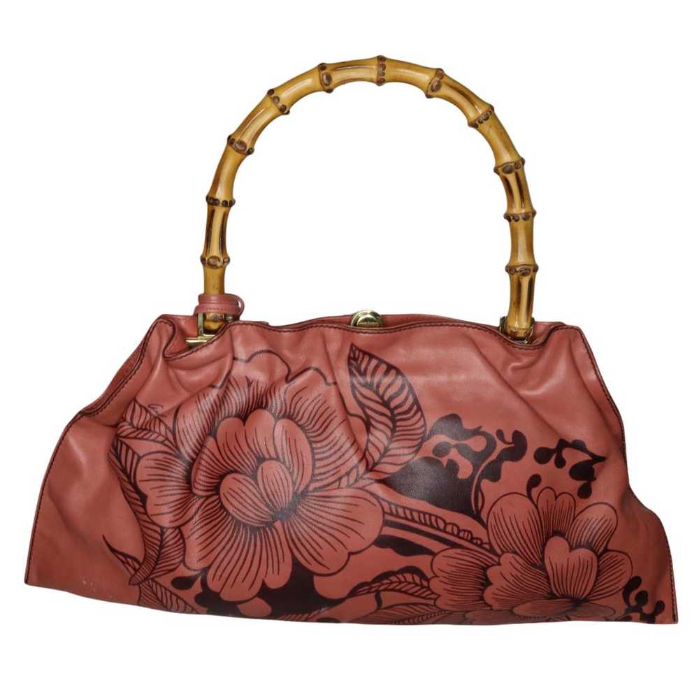 Gucci Bamboo leather handbag - image 2