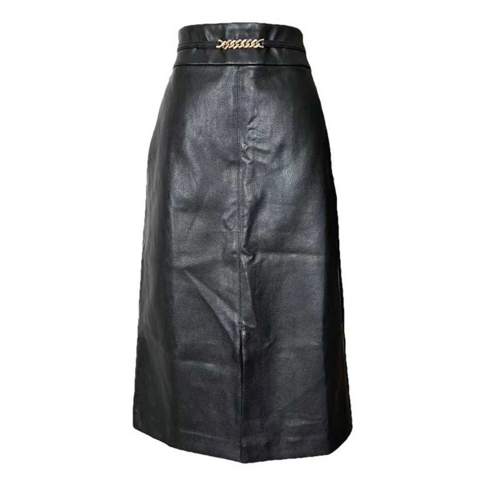 Ann Taylor Vegan leather mid-length skirt - image 1