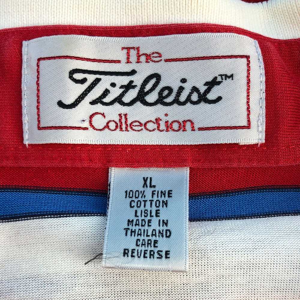 Vintage 90s striped golf polo Titleist Collection… - image 3