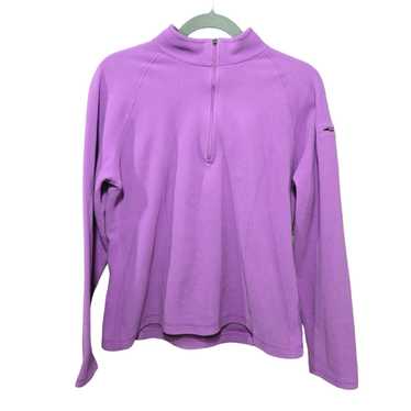 L.L. Bean L L Bean Purple Half Zip Fleece Womens S