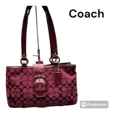 COACH Soho Signature EW Tote Shoulder Bag Purse Ha