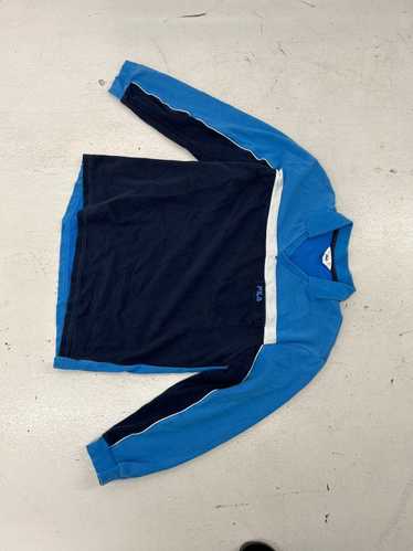 Designer FILA Dual-Colored Collared Sweater Top