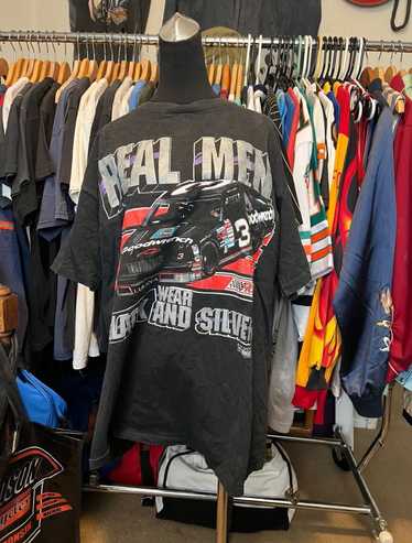 Vintage 90s dale earnhardt real men wear black t S