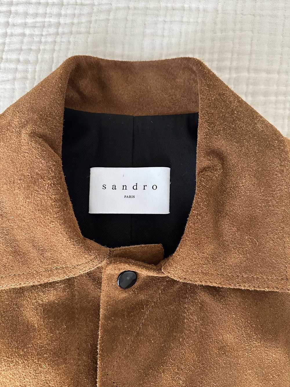 Sandro Sandro Suede Trucker Jacket - image 3