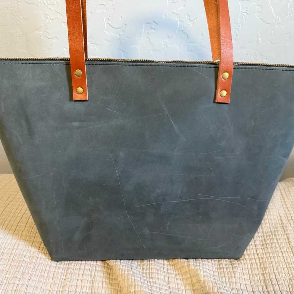 Portland Leather Goods Large Tote zipper storm - image 2