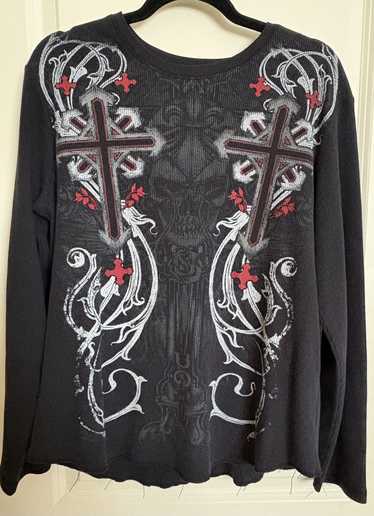 Faded Glory Faded Glory skull crosses long sleeve