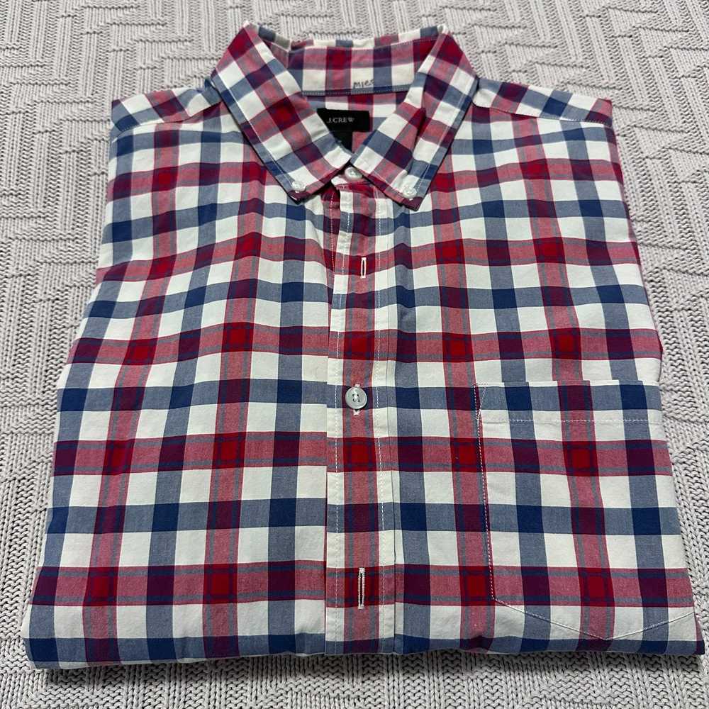 J.Crew J Crew red and blue buffalo check plaid bu… - image 1