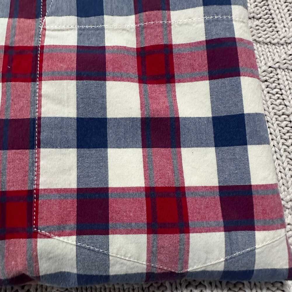 J.Crew J Crew red and blue buffalo check plaid bu… - image 4