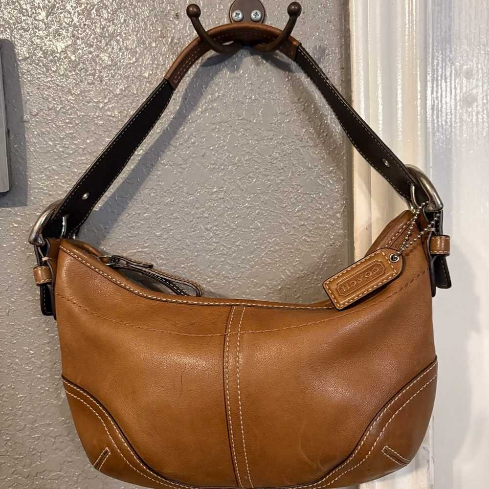 Coach mini brown shoulder bag - image 1