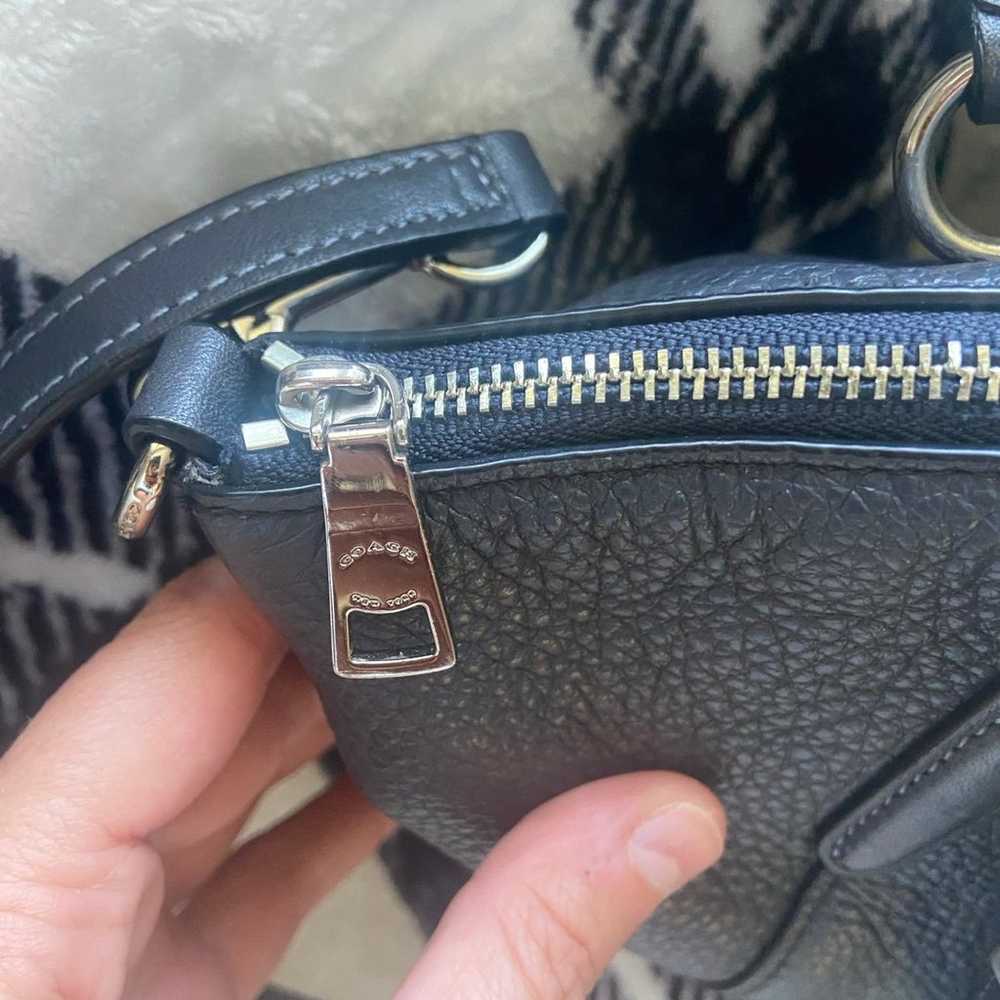 Coach black leather kelsey bow satchel bag - image 5