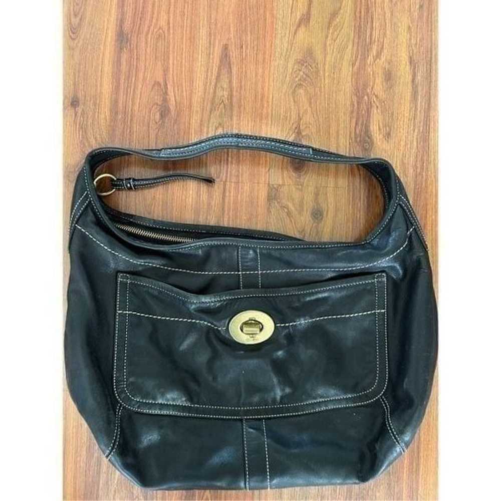 Coach black leather hobo bag vintage - image 1