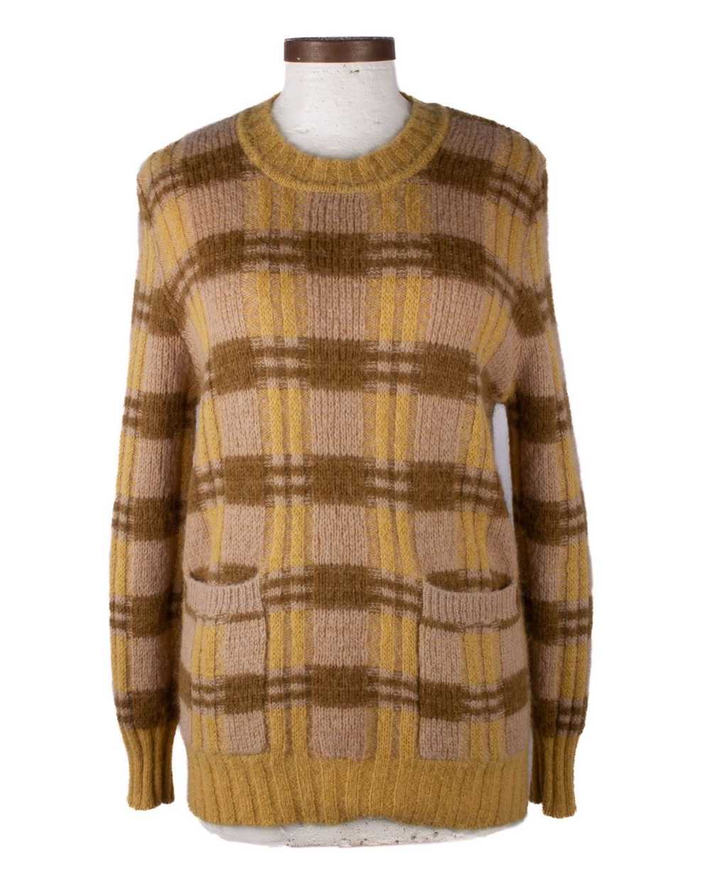 Marni MARNI YELLOW/BROWN ALAPCA BLEND SWEATER - image 1