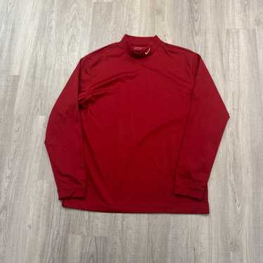 Nike Nike Golf Mock Neck Shirt Men's Large Red Fi… - image 1