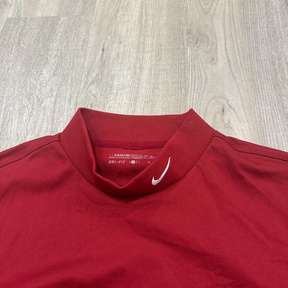 Nike Nike Golf Mock Neck Shirt Men's Large Red Fi… - image 3