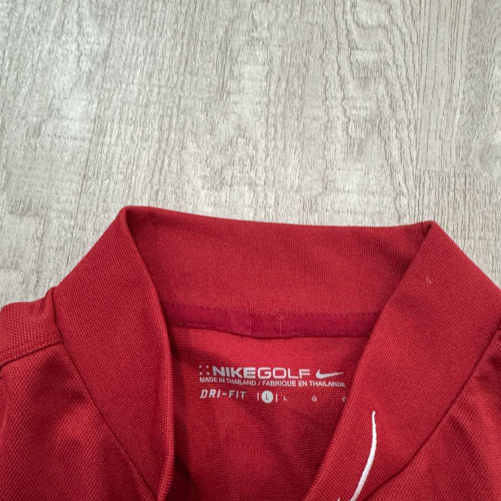 Nike Nike Golf Mock Neck Shirt Men's Large Red Fi… - image 4