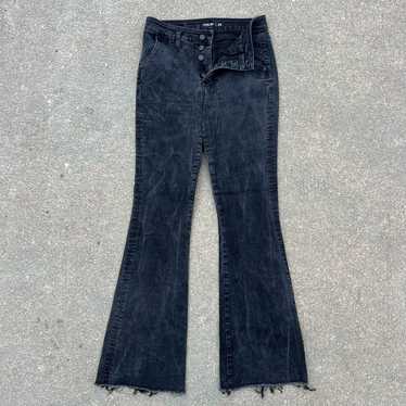 Miss Me Miss Me Black High Rise Flare Jeans Frayed