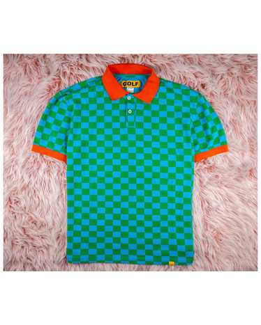 Golf Wang GOLF WANG - FLOGNAW CHECKERED POLO GREEN