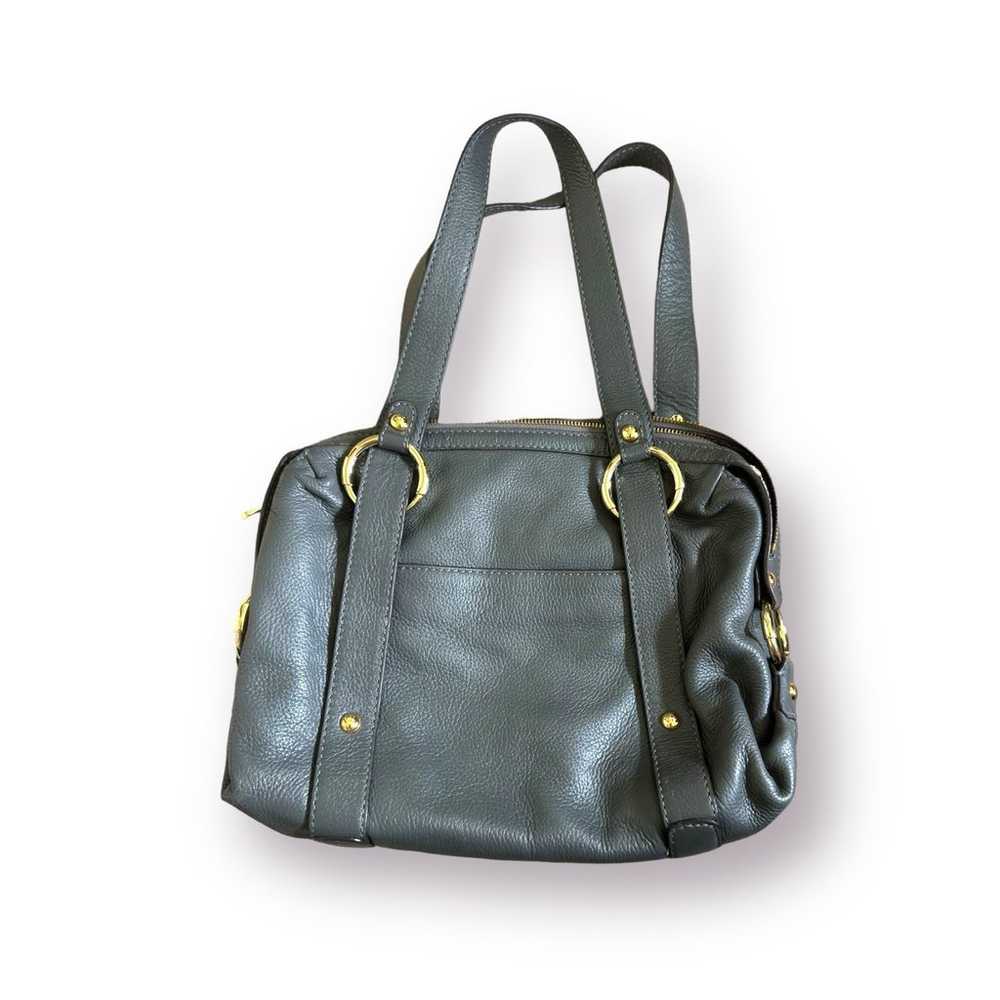 Michael Kors Fulton Gray Leather Satchel - image 2