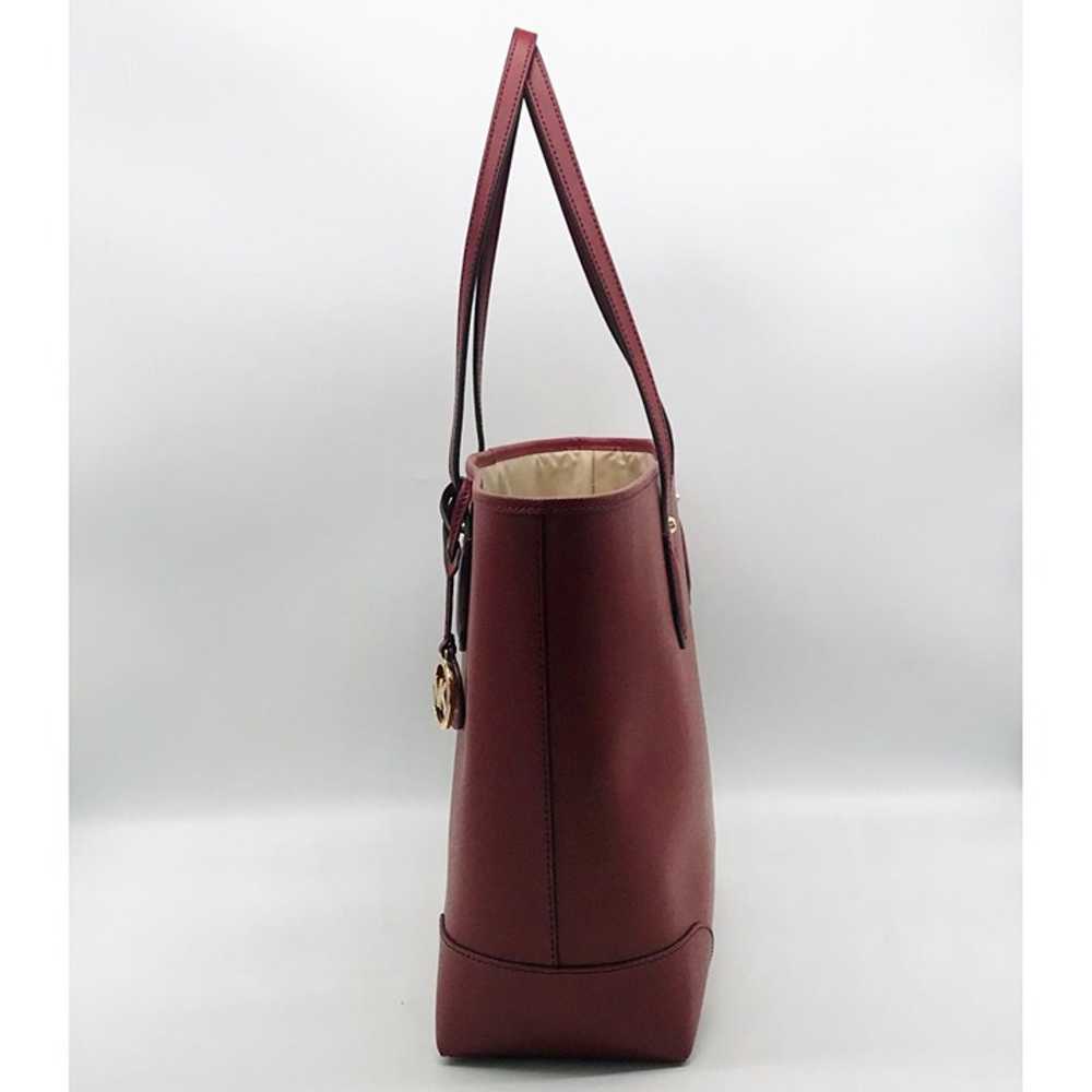 Michael Kors Extra Large Burgundy Leather Saylor … - image 4