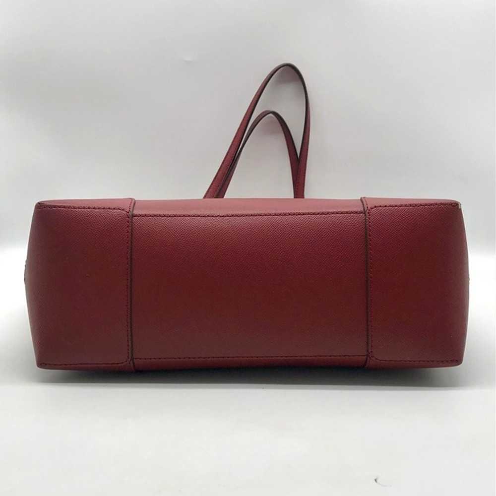 Michael Kors Extra Large Burgundy Leather Saylor … - image 5