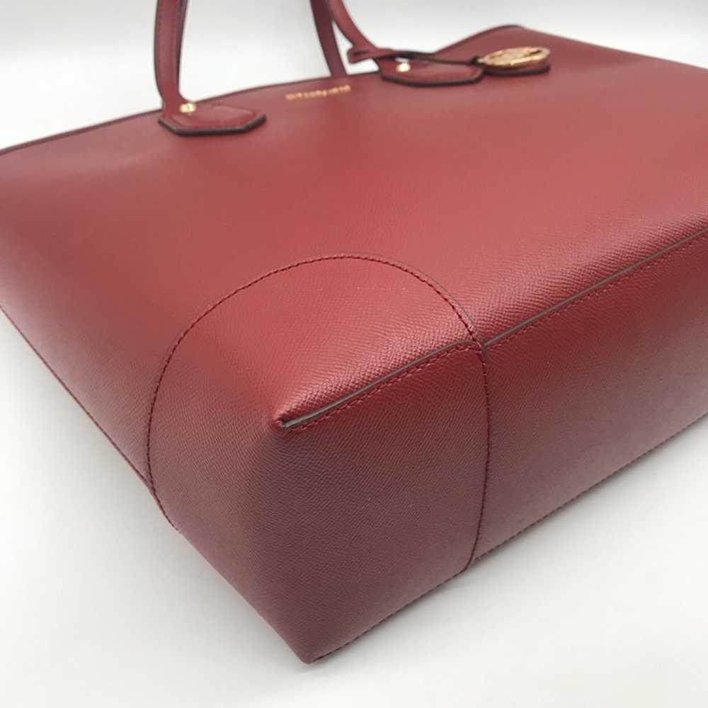 Michael Kors Extra Large Burgundy Leather Saylor … - image 6